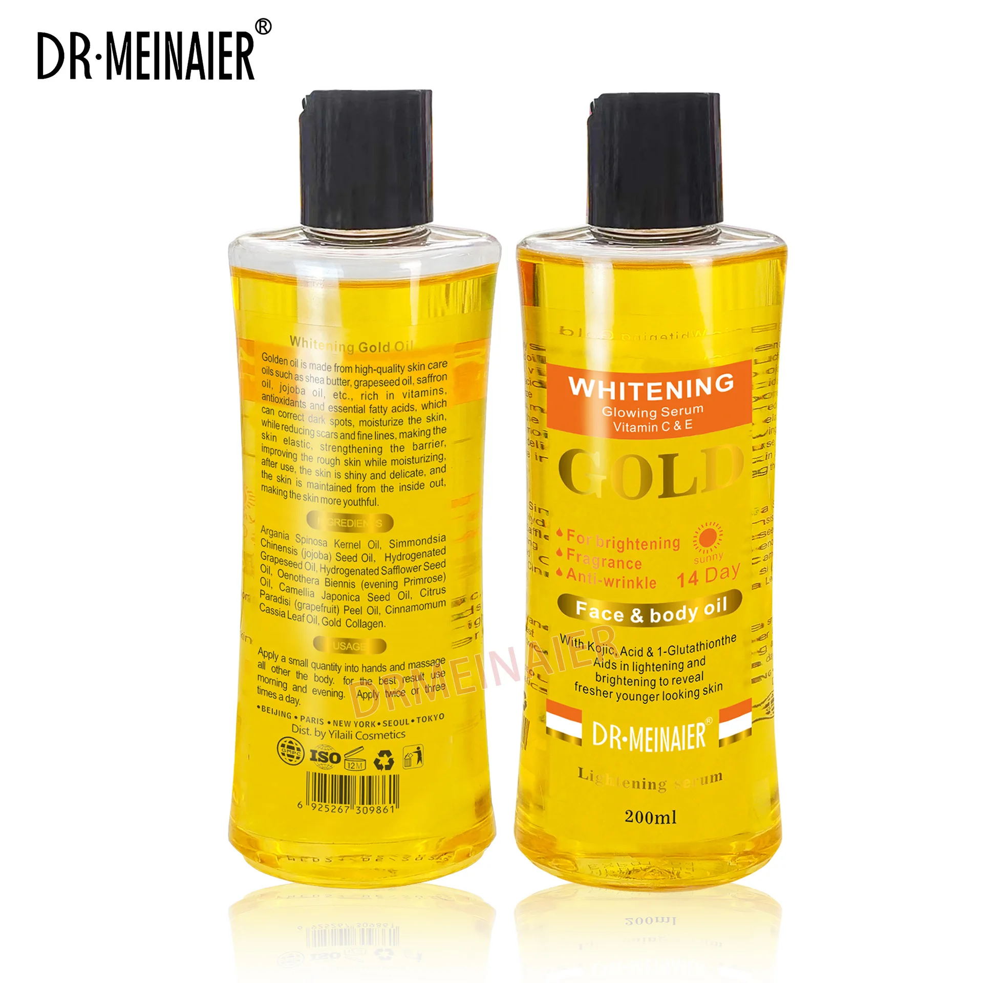 DRMEINAIER Essential Oil Firming Facial Body SPA Moisturizing Skin spa massage oil Glowing serum vitamin C& E Whitening Oil