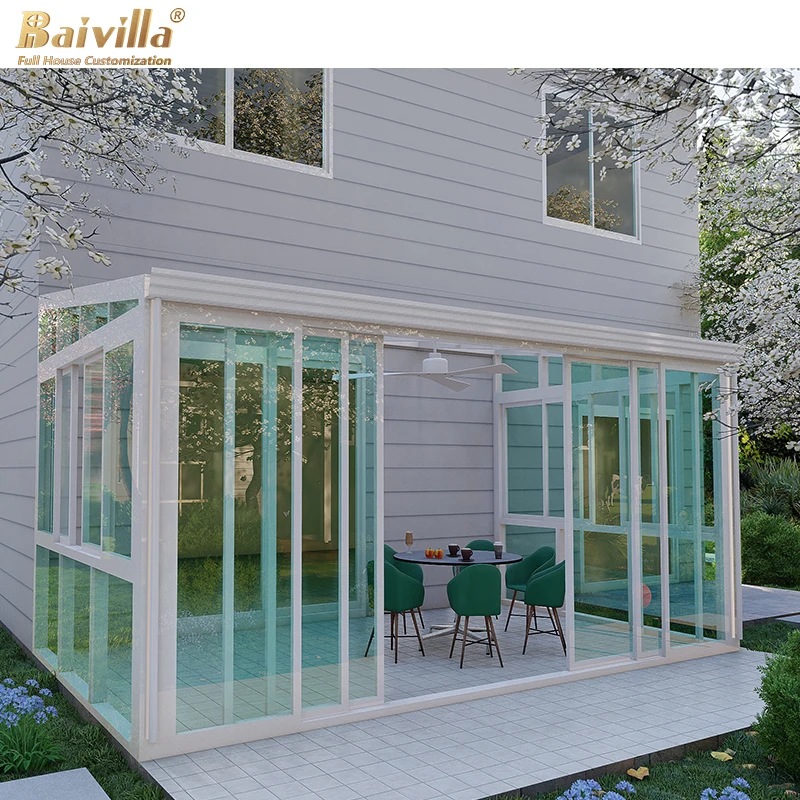 Baivilla Outdoor Living Experience and OEM Branding Options Australian Standard Villa Sunroom with Balcony
