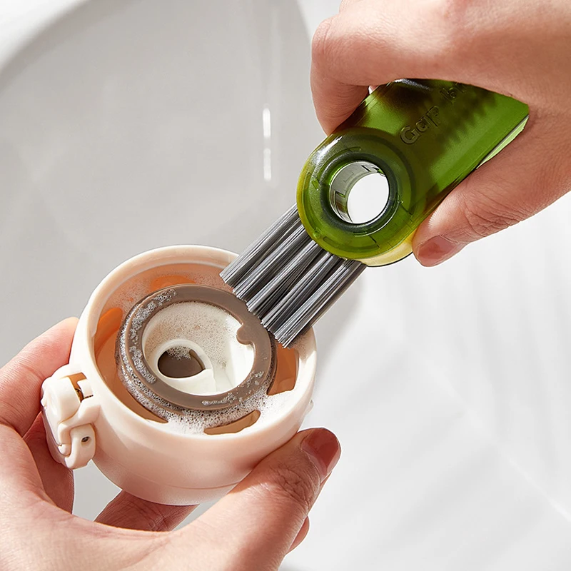 Multifunctional Brush Crevice Gap Cleaning Brush Bottle Cleaner Cup Lid Bottle Nipple Cleaning Brush Kitchen gadgets 2023