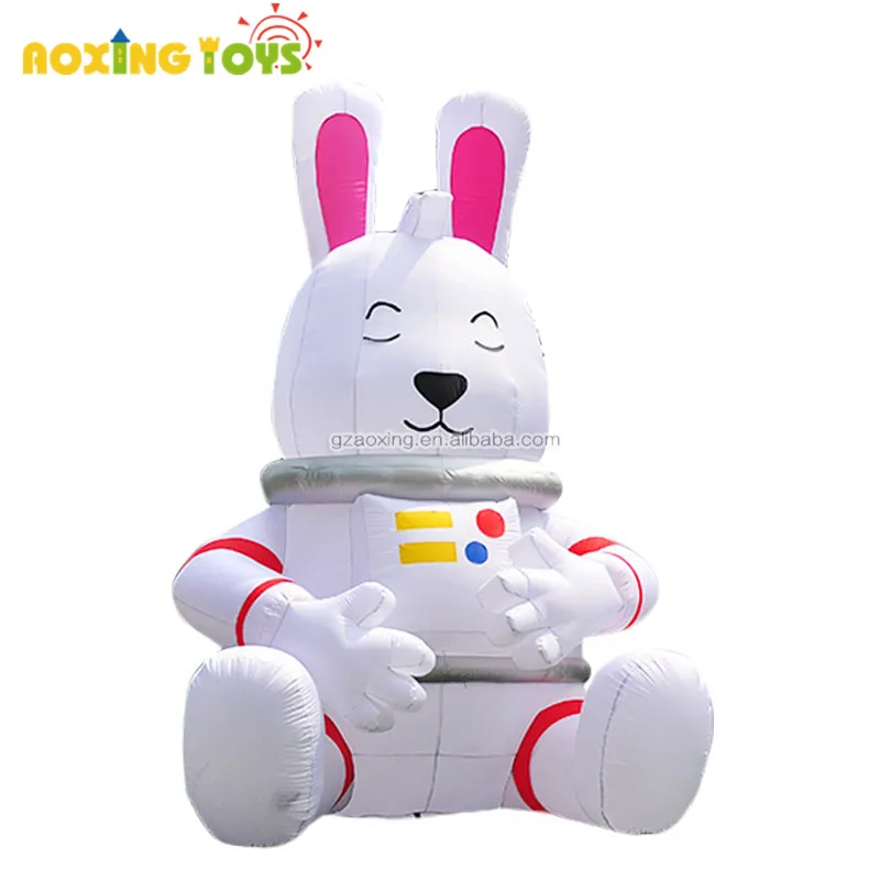 advertising inflatables giant outdoor decoration inflatable inflatable space rabbit cartoon balloon for store promotion