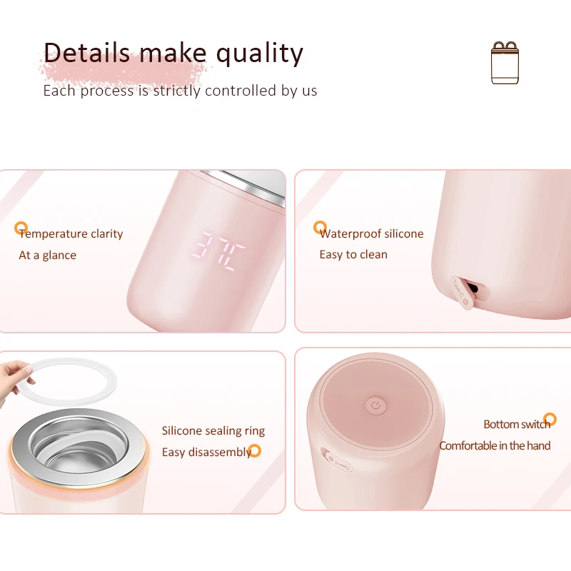 New Arrival High Quality Baby Feeding Products Fast Feeding Portable Travel Battery Capacity 8800mah Baby Bottle Warmer