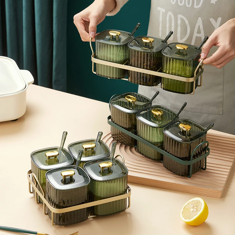 JiuYue Home Use Kitchen Spice Jar Set For Spice Rack With Jar