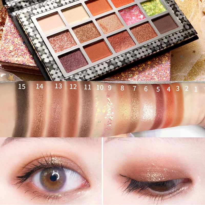 Hot in INS earth color waterproof no fading beginner make-up Mack Andy eye shadow