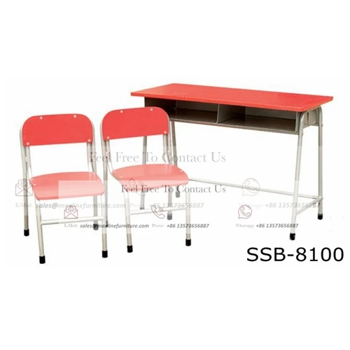 Modern School Furniture College Classroom Desk And Bench Library Student Table and Chair Sets