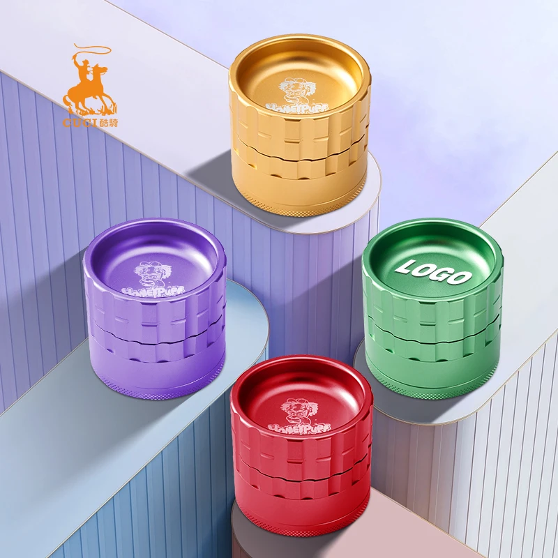 Aluminium grinder metal ashtray 2 in1 herb tobacco accessories smoking tools storage