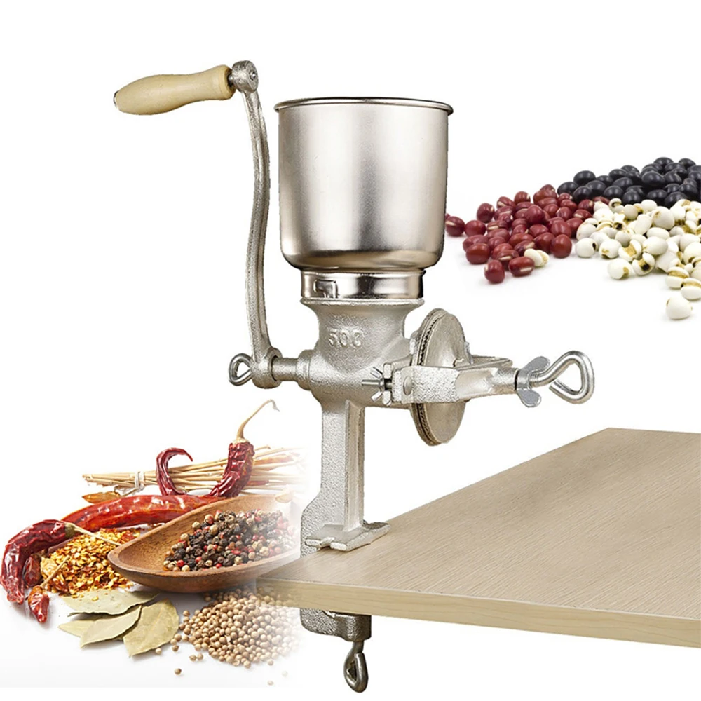  Chili powder making machine manual home use cast iron grinding hand operating grain mill