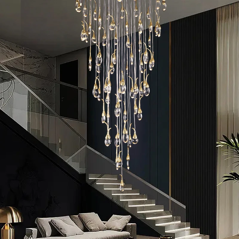 HUAYI High Perfomance Creative Luxury Modern Pendant Light K9 Unique Design Crystal Chandelier