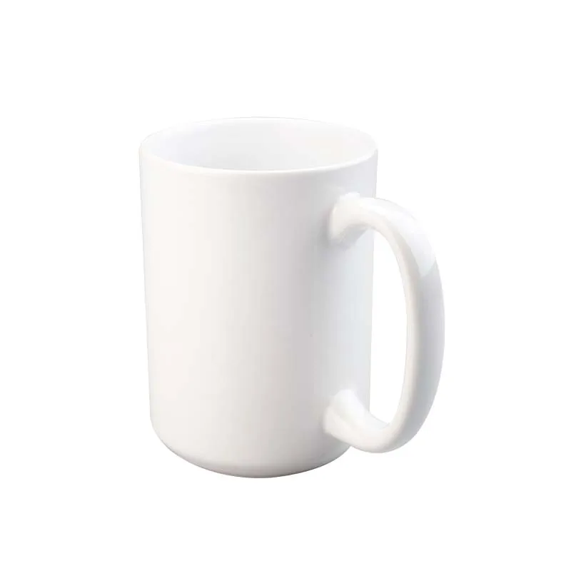 Personalized Custom Logo Porcelain Plain 15 Oz Plain Big White Ceramic Cup Tea Coffee Mugs For Sublimation Printing