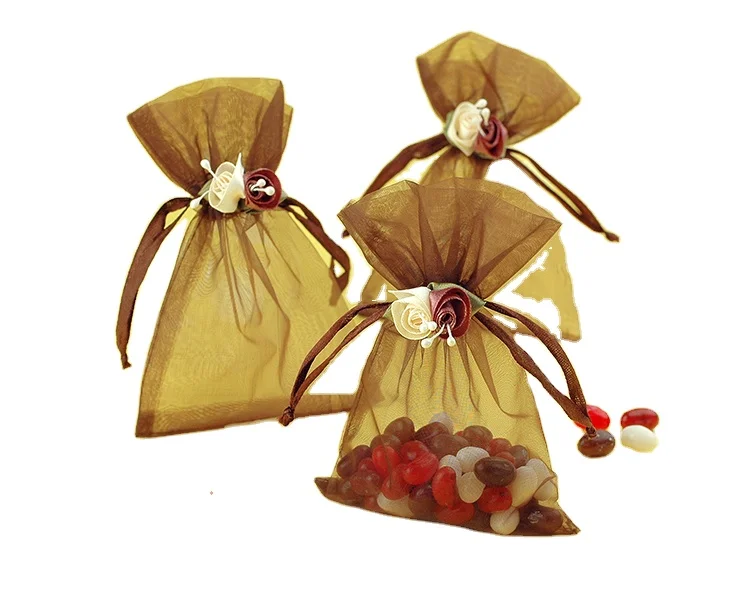Organza candy drawstring bag Jewelry packaging gift bag Used as gifts for wedding guests