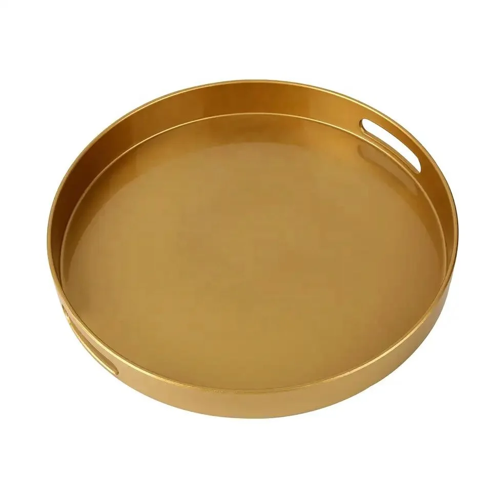 Custom Factory Bulk Buy Home Decoration Trays Round Plastic For Restaurant Fast Food Serving Tray And Bar Tray