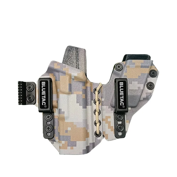 Bluetac Tactical Kydex IWB Concealed Carry Gun Holster Integrated Mag Pouch Inside the Waistband Outdoor Use Bag Holder