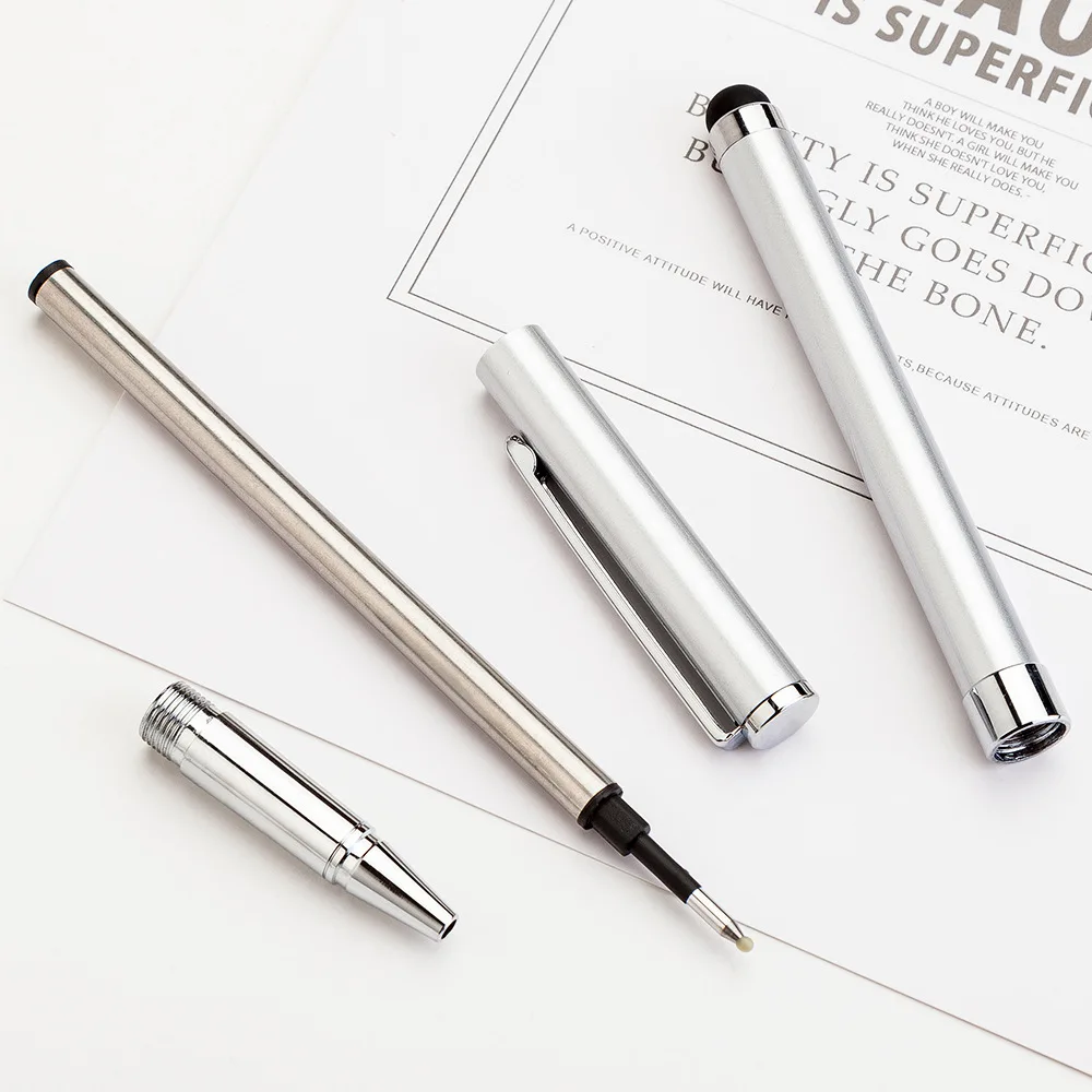 Wholesale Luxury 2 in 1 Capacitive Metal Roller Pen Custom Logo Pens Roller Pen