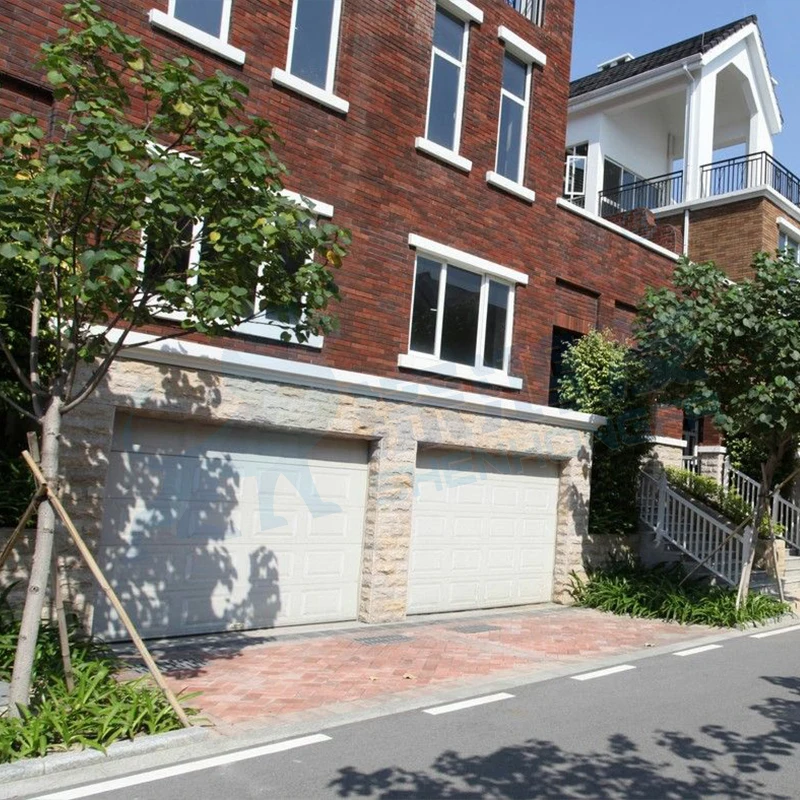 Customized Garage Doors Residential Remote Control Inserted Sectional Aluminum Panel With Windows Private Houses  Waterproof