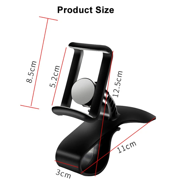  Hot Selling Vehicle Stable Phone Mount Universal Cradle 360 Rotation Anti Slip Car Mobile Holder Stand Support World
