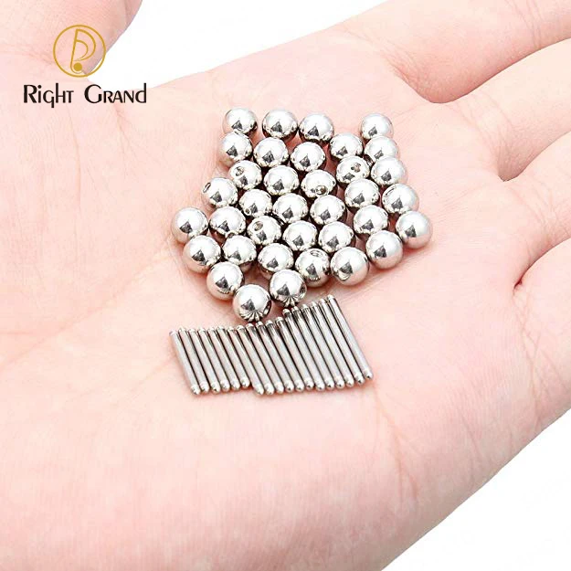 Implant Grade Titanium ASTM F136 Internal Thread Straight Barbells Tongue Ring