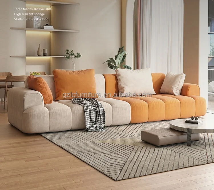 Factory Wholesale Prices Luxury Fabrics Sofa  Villa Sofas Set  Indoor Minimalist Couch Living Room Furniture for Home Hotel