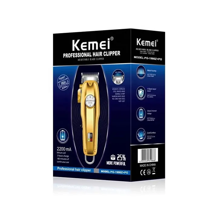 Дропшиппинг продукты Горячая Распродажа Kemei KM-1986 профессиональные металлические для парикмахерского салона и домашнего использования Парикмахерская Машинка стрижки