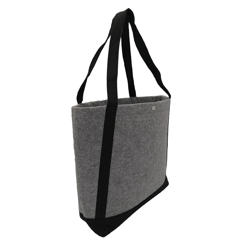 Top sale china manufacturer recycling reusable daily use grayladies felt tote bags Custom Shopping Felt Cloth Tote Bag