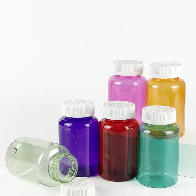 60ml Clear Wide Mouth Plastic PET Bottle for Medicine pill capsule vitamin glass bottle