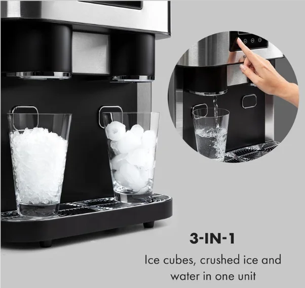  CE Approved conair 3 in 1 18kgs Lifestyle new Ice Maker with Crusher dispenser smashed