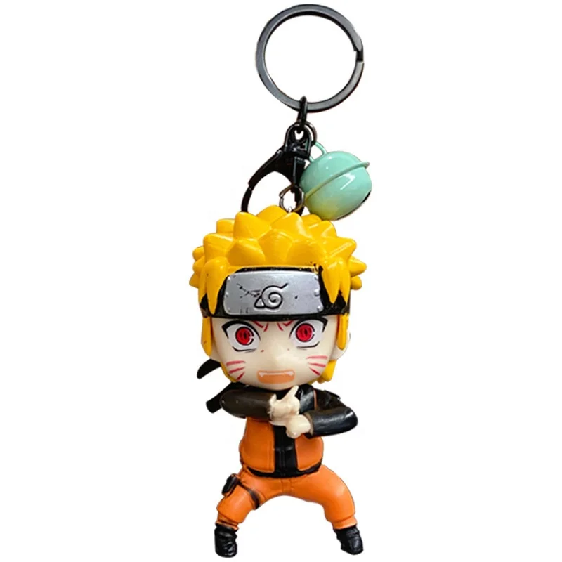 New arrivals Japanese Anime keychain resin crafts Sasuke Itachi Kakashi tsunade Narut metal Keychains action figure for kids