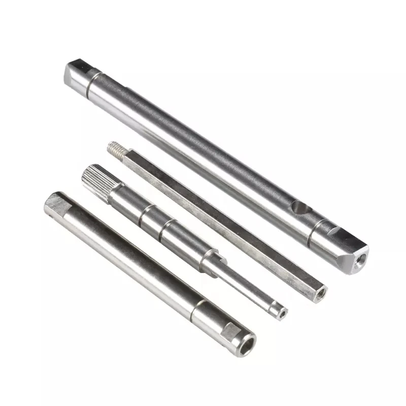 Пользовательский ЧПУ резьбовой полый стальной вал с резьбовым отверстием
