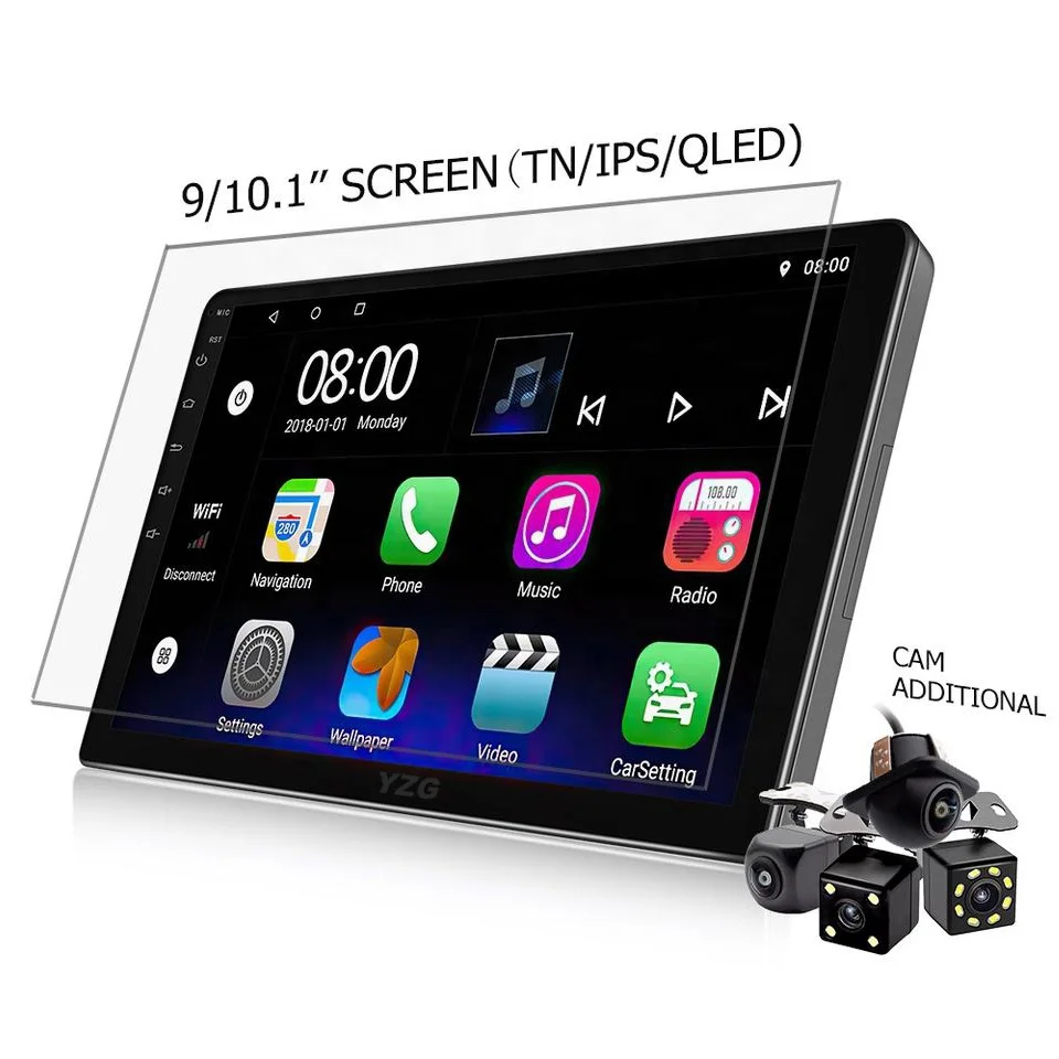 4k 1 din 2 din Car Multimedia Player 10inch Touch Screen Autoradio Stereo Video GPS WiFi Auto Radio Android Video Player
