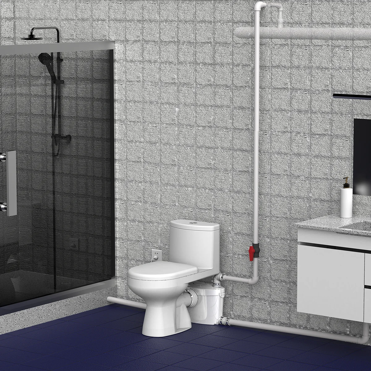 HOMAC 400 UP basement bathroom sewage water macerating pump