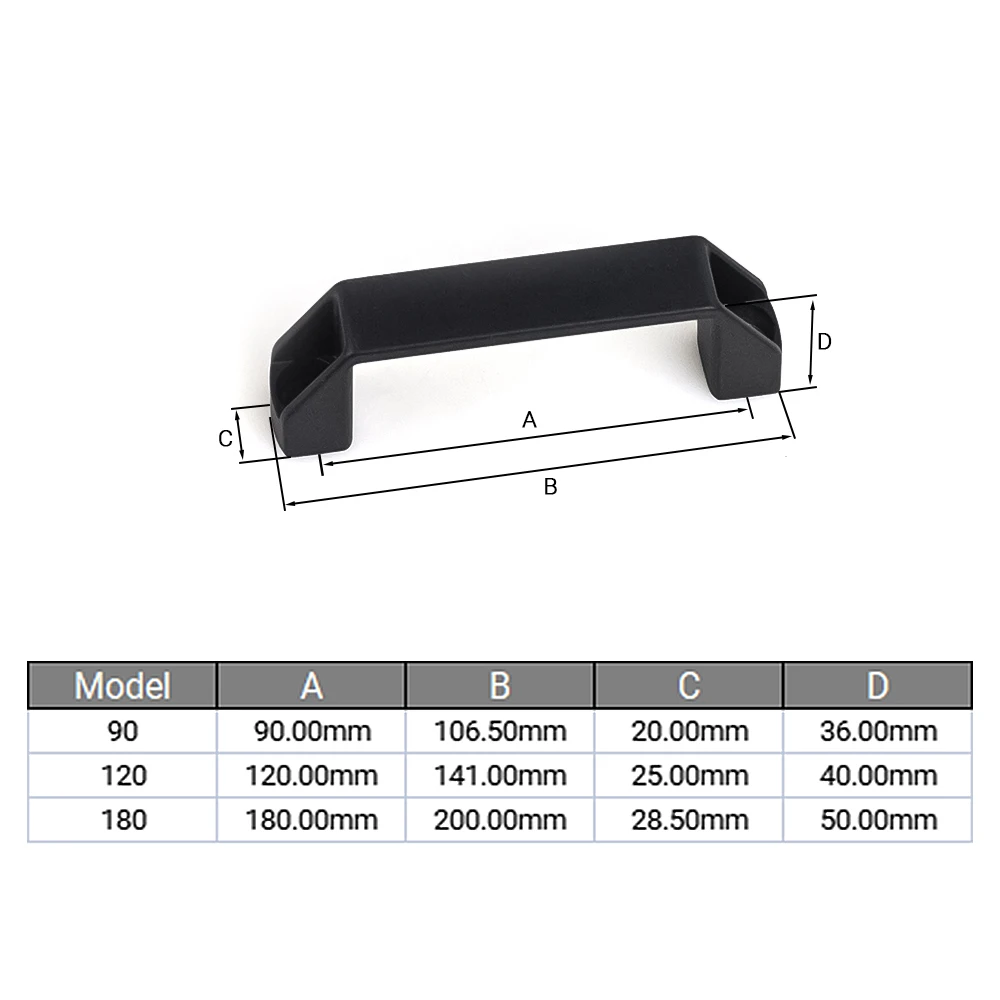 china manufacturer 120mm Black Aluminum handle Furniture cabinet handles for T slot aluminum profile extrusion door and window