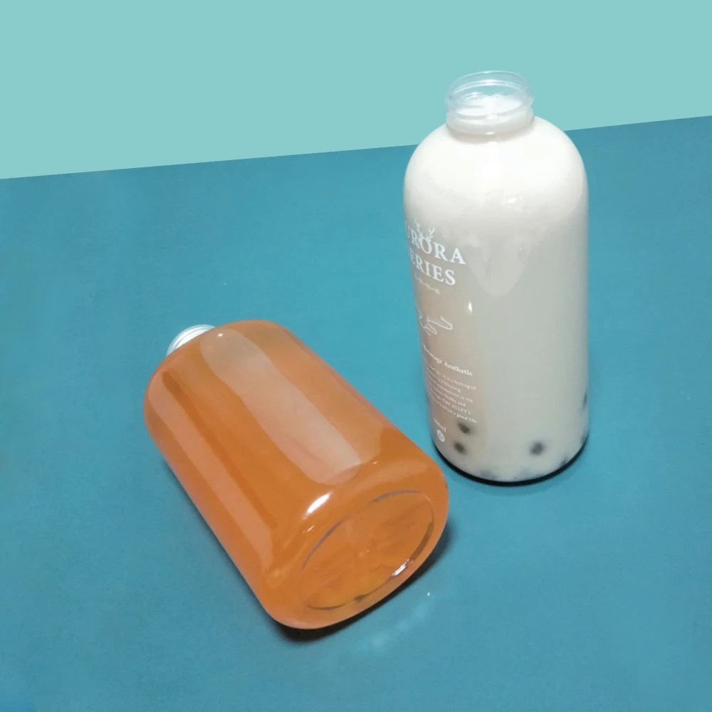 12oz Juice Bottles Plastic Cold Brew Beverage Clear Reusable Containers Clear Milk Bottles PET Plastic Water Drinking Bottles