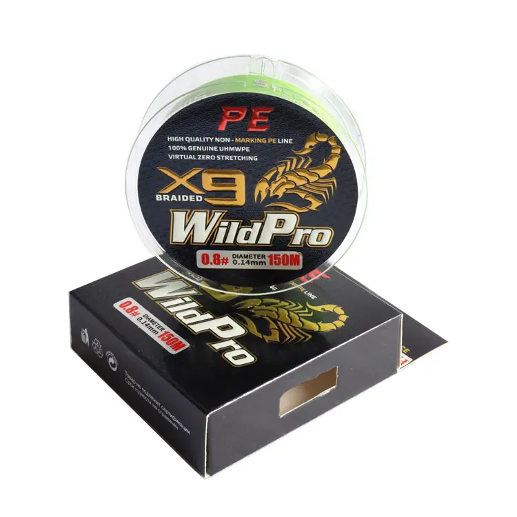High quality PE Material Multifilament 9X 100m 200m 500m Fishing Line 9 Strands Fishing Braided Wire
