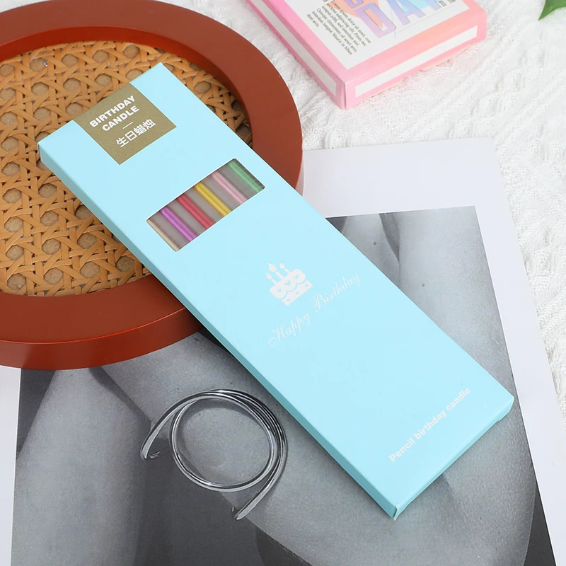 Manufacturer Multicolor Birthday Candle with Bracket Atmosphere Cake Candle Event Party Creative Supplies Wedding Party Decora