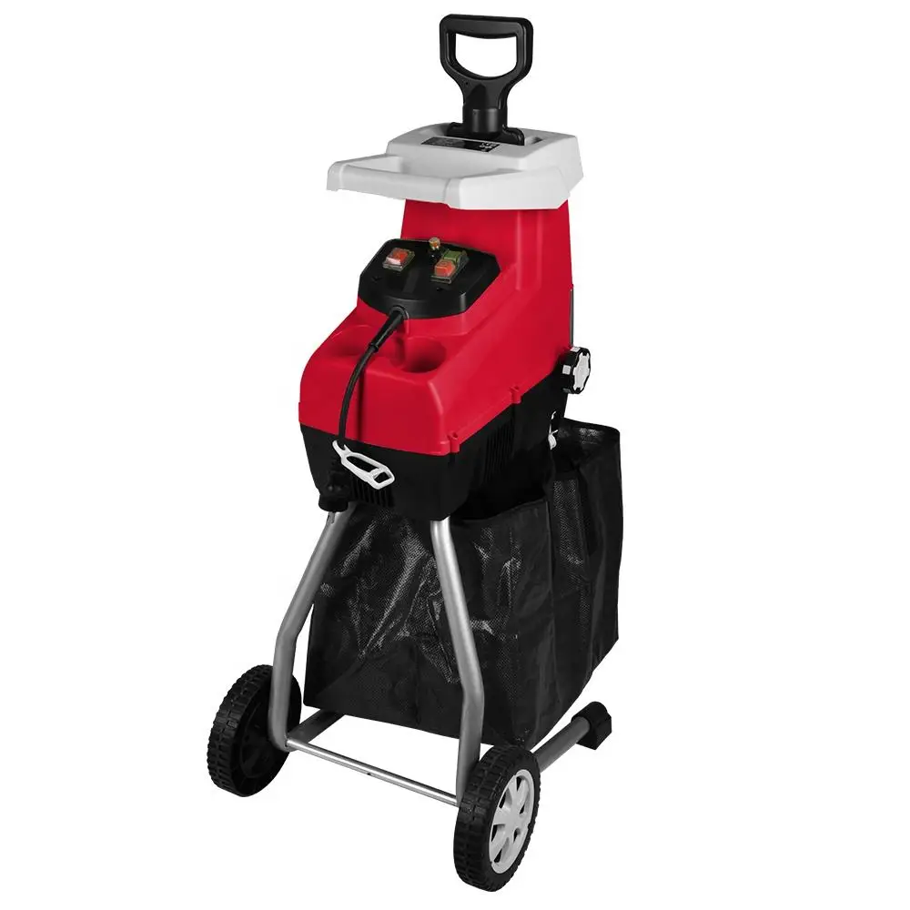Vertak Multifunction 2800W Wood Chip Electric Sawdust Wood Crusher Garden Branch Shredder Chipper With Collection Bag