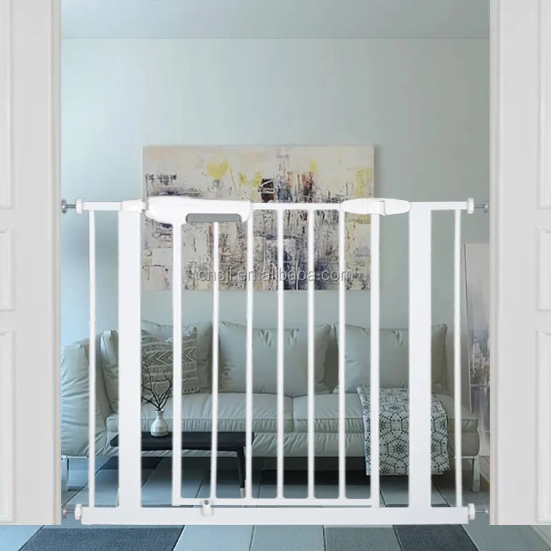 Popular Styles Easy Operation Double Lock System Strong and Stable Safety Modern Swing Down Baby Adjusted Fence baby safety gate