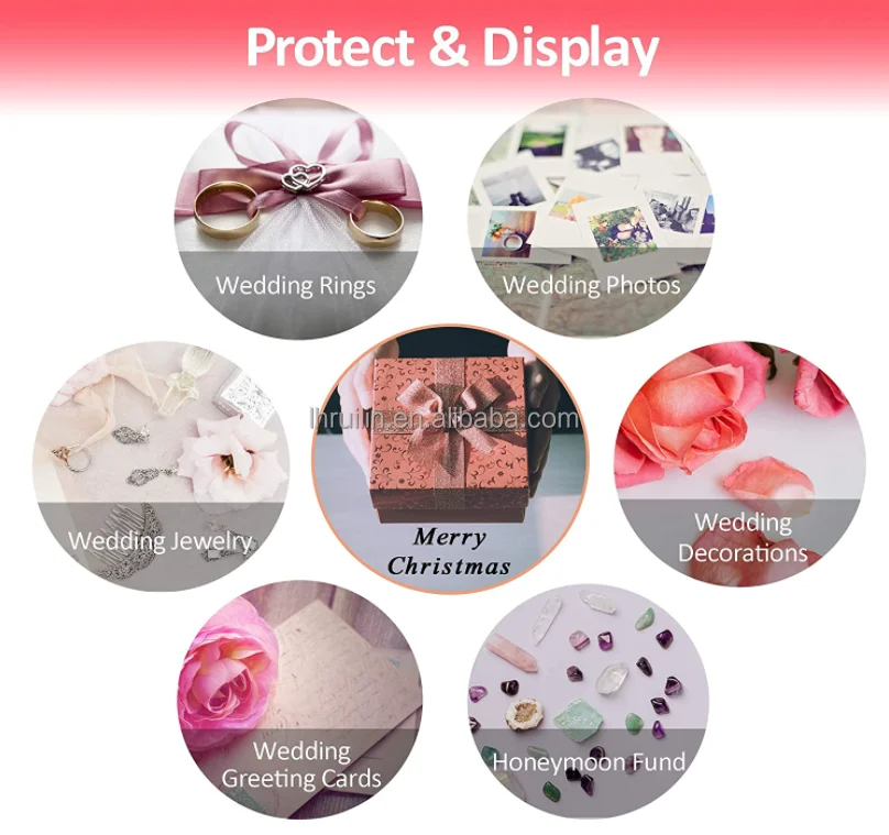 6*6inch  Wooden Transparent Money Can Coin Saving Box Piggy Bank Storage Wooden Money Coin Box