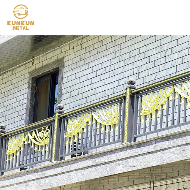 New Design Building Security Privacy balcony fence WPC fence panel aluminum post composite DIY Wood Plastic garden fence