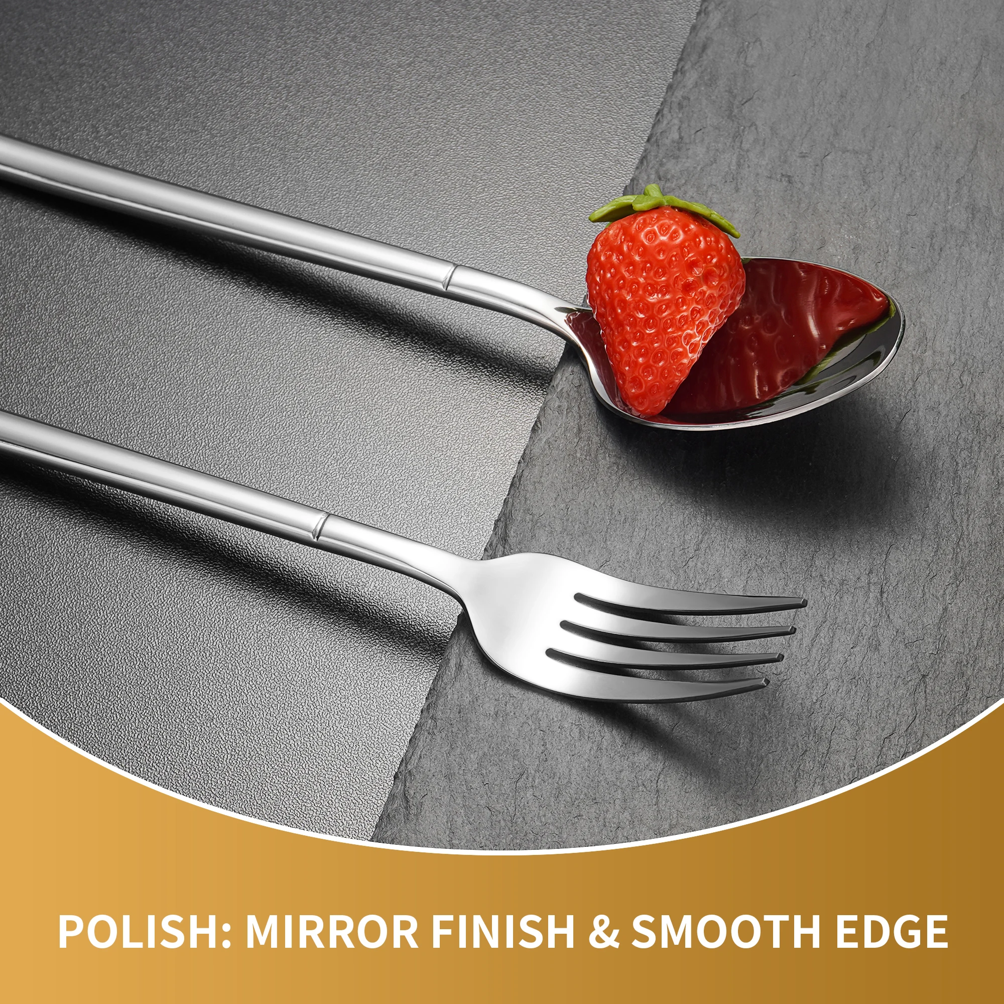 Higher Quality 5 Pcs Silverware 18/10 Stainless Steel Knife Spoon And Fork Cutlery Flatware Set For Wedding