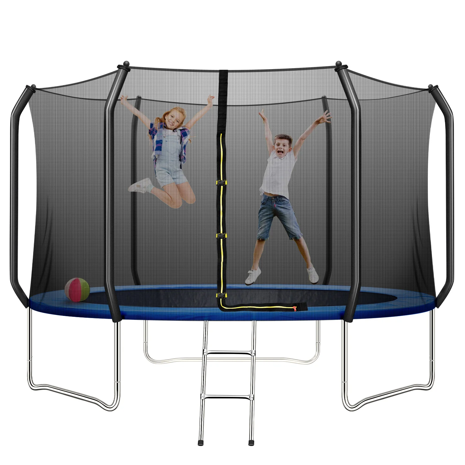 AJUNION 10ft Outdoor Fitness Trampoline Kids Children Jumping Trampoline for Indoor Park Kindergarten Toddler