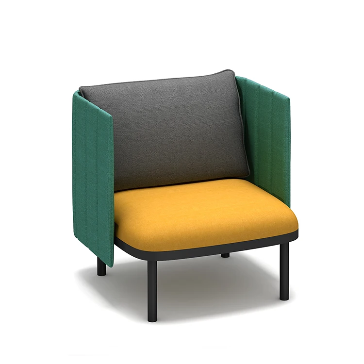 Modern office meeting sofas public waiting room modern partition back office reception fabric sofa
