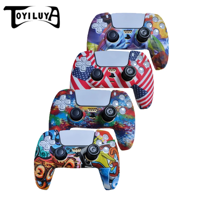 TOYILUYA Hot PS5 Silicone Case Skin Cover Controller Protective Shell Accessories For Playstation 5 PS5 Protective Accessories