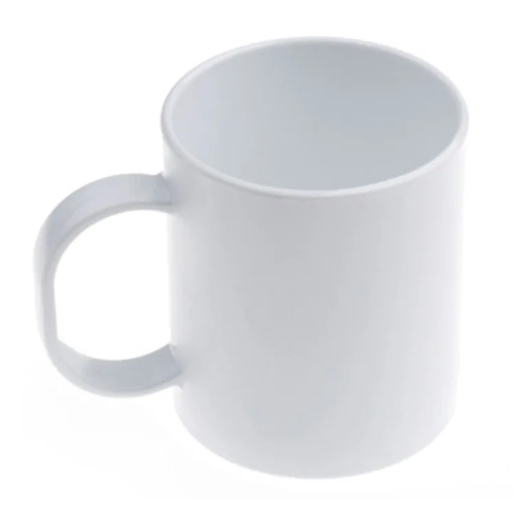 Factory 11oz BPA Free Polymer Plastic Sublimation Mug New Plastic Gift Coffee Mug Logo Customizable