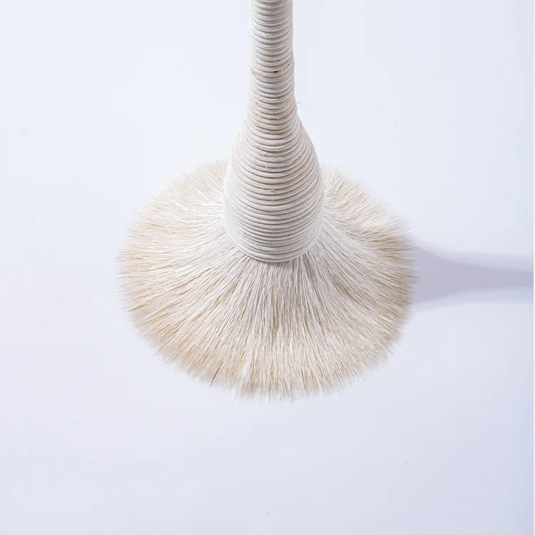 2023 New Style Natural Handmade Rattan Makeup Brush Foundation Powder Blush Brush Goat Synthetic Soft Hair Single Powder Brush