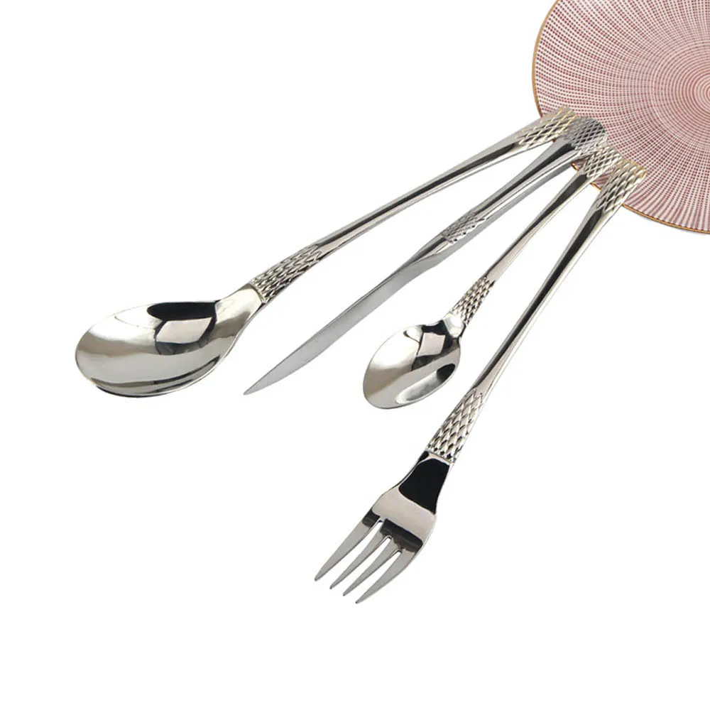Spoons, Knives, Teaspoons, Forks 18/10 Stainless Steel Silverware Mirror Polished Dishwasher Safe  Silver Tableware Set