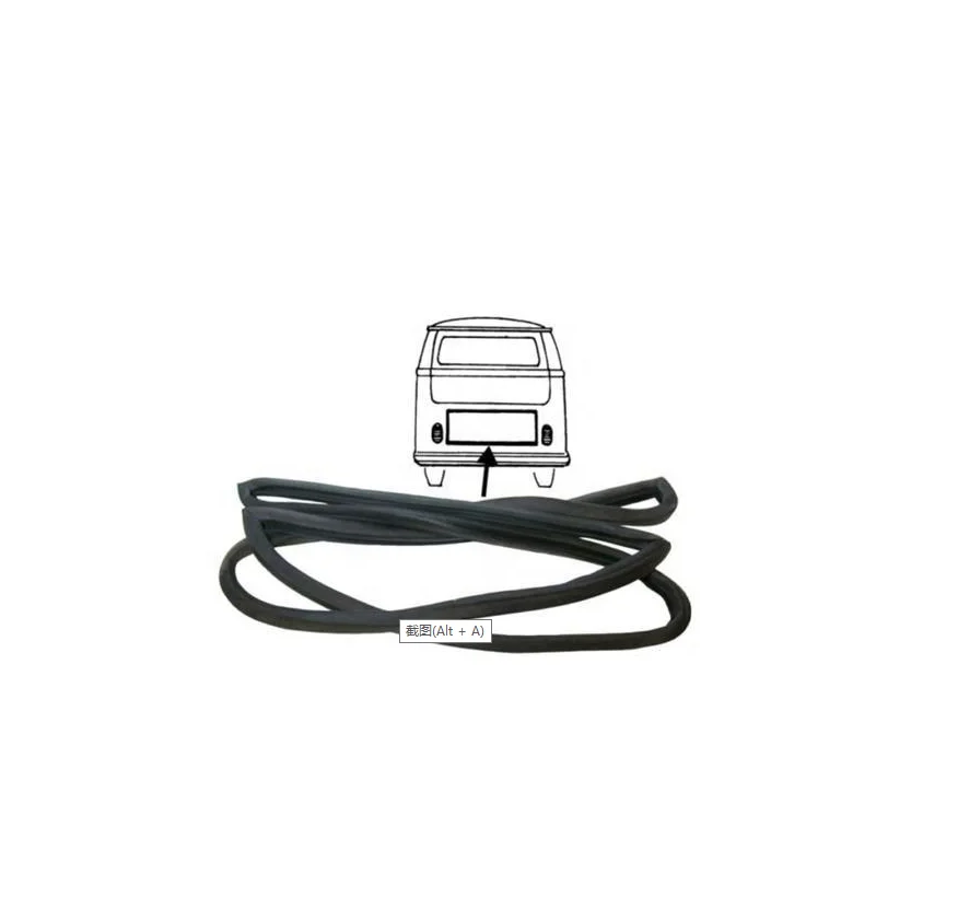 Резиновое уплотнение для задней двери люка, совместимое с автобусом VW типа 2 1964-1979