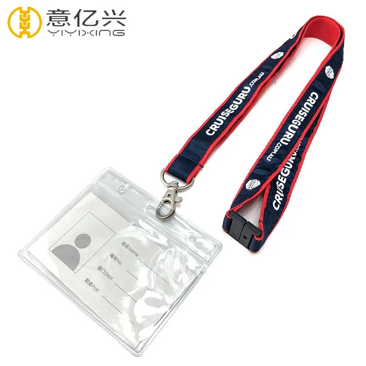 Custom Pantone Color Individual ID Lace Satin Lanyard With Logo