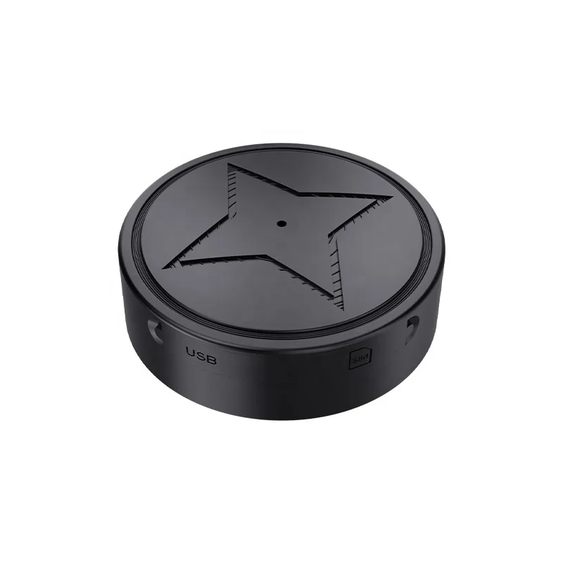 PG12 Round GPS Tracker Magnetic Auto MINI GPS Locator 500mAh Rechargeable Anti-Lost SOS Tracking Device Kids Cars Pets PG-12