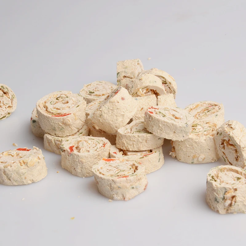 OEM Pet snack cod dog snack beauty hair calcium is easy to digest dog treat codfish and vegetable roll