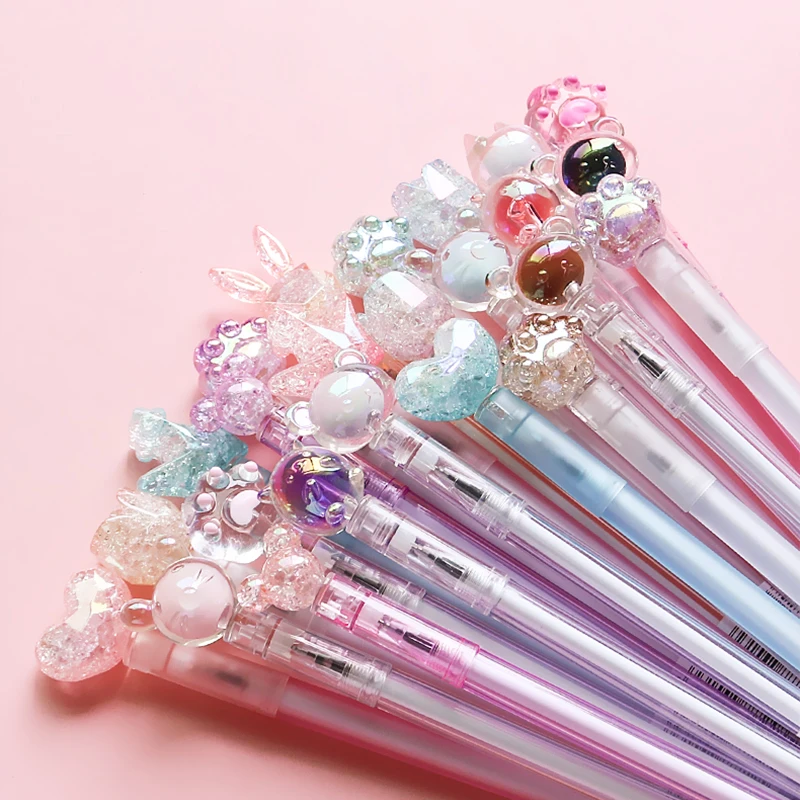 Оптовая продажа, симпатичная необычная ручка с подвеской в виде звезды для девочек, гелевые ручки для подписей для школьников, школьников, канцелярские принадлежности с индивидуальным логотипом для студентов