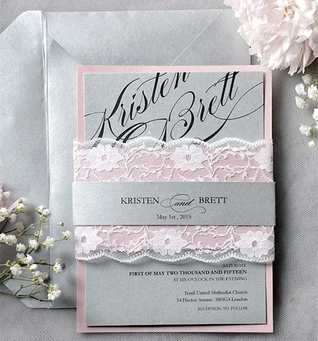 Customized black pink theme luxury suit cards with  envelope and stickers birthday invitation cards for kids wedding invitations