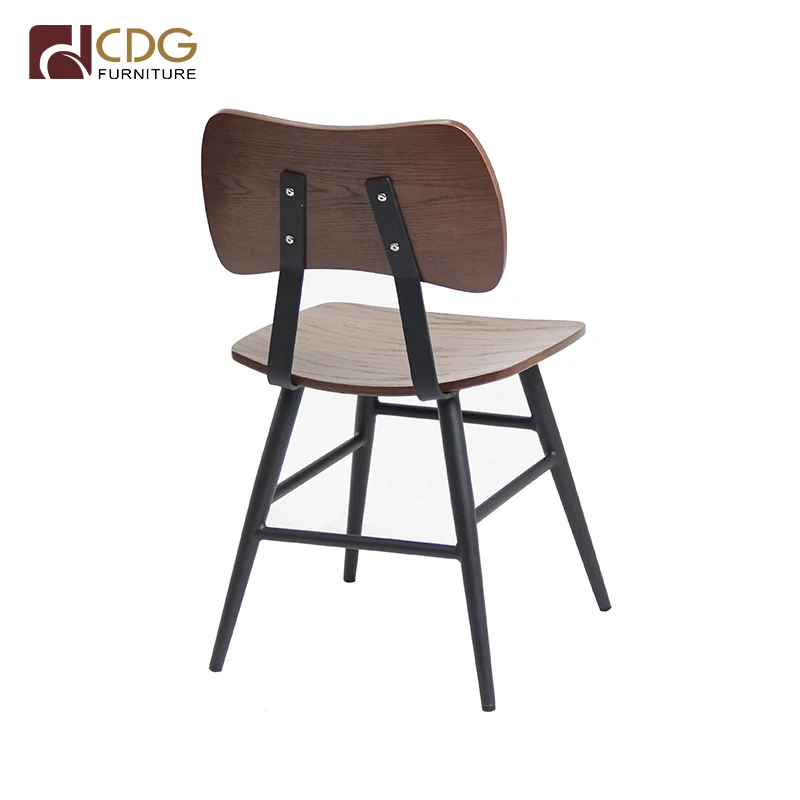 Hot Sale Wooden Furniture Metal Frame Wood Restaurant Dining Chair